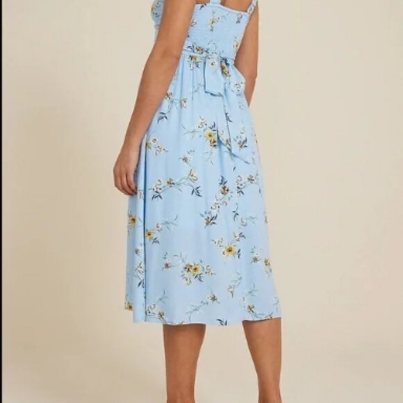 Maurices Bare Floral Dress Sleeveless Sweetheart Midi Reg XL 16/18🆕⌚📦🏃💨🚚 - Picture 3 of 14